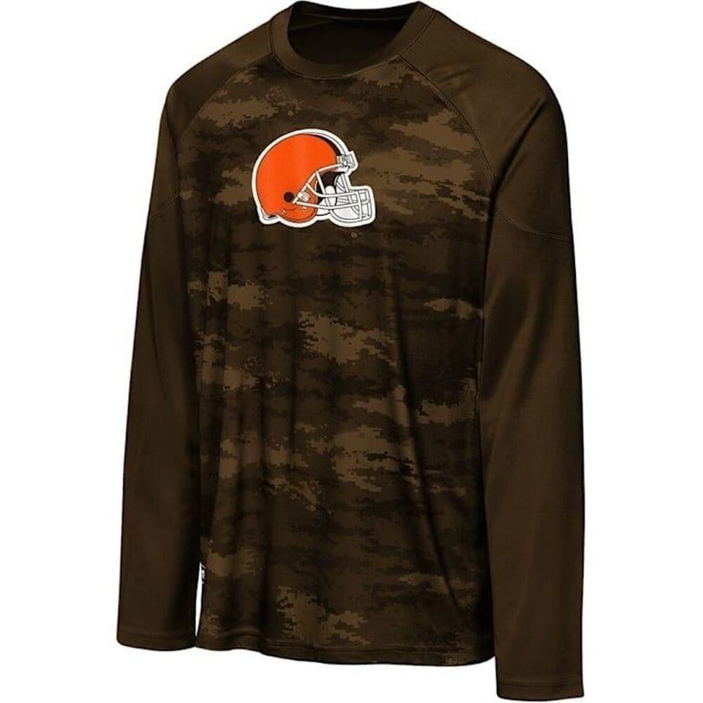 NFL Team Apparel Kids Long Sleeve T Shirt‎ Camo Cleveland Browns L(14/16) NWT